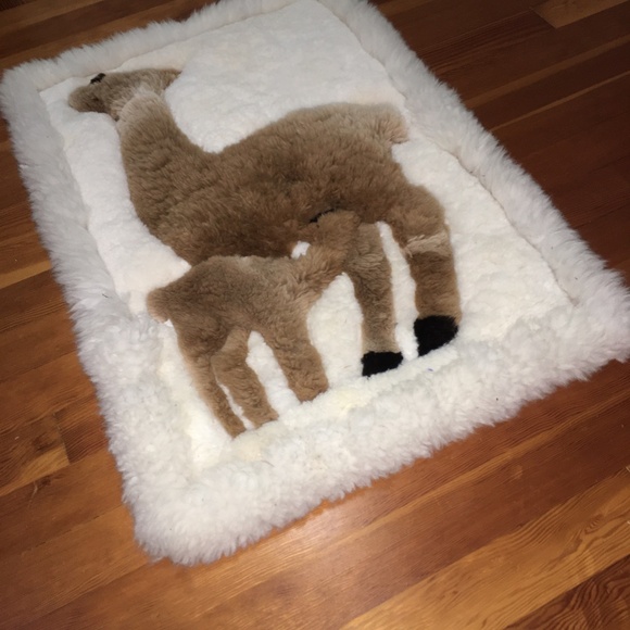 Vintage Handmade Parisian Alpaca Rug - Picture 3 of 4